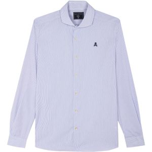 Scalpers Overhemd  blauw / wit