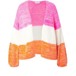 Angel of Style Gebreid vest  oranje gemêleerd / roze gemêleerd / offwhite