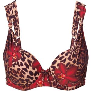 LingaDore Bikinitop  beige / chocoladebruin / rood