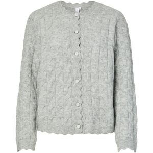 YAS Gebreid vest 'YASBUBERA'  grijs gemêleerd