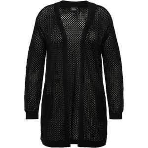 Ulla Popken Gebreid vest  zwart