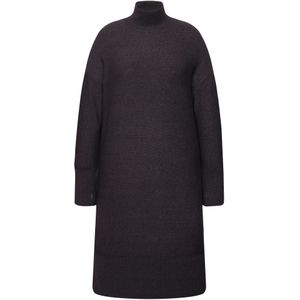 Ulla Popken Gebreide jurk  grijs gemêleerd