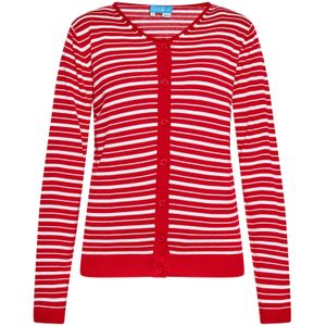 SANIKA Gebreid vest  rood / wit