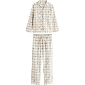 Next Pyjama lang  beige / crème / donkergroen