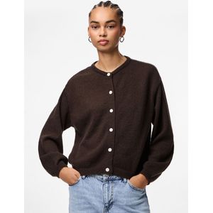 Pcida - Gebreid Vest - Knoopsluiting - Ronde Hals - Lange Mouwen