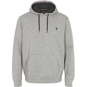 U.S. POLO ASSN. Sweatshirt 'Brayden'  grijs gemêleerd / zwart