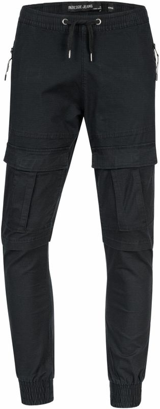 INDICODE JEANS Cargobroek 'Dennis'  zwart