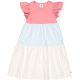 Müsli by GREEN COTTON - Jurk - Pastelblauw / Rosa / Wit - Lang/maxi - Losse Pasvorm