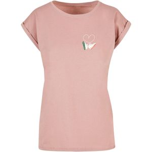 Mister Tee Shirt 'Kicks Love'  geel / groen / oudroze / wit