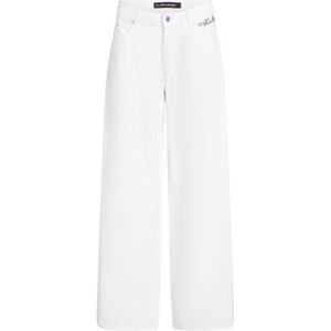 Karl Lagerfeld Bandplooi jeans  wit