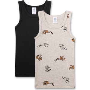 Sanetta Onderhemd  beige / bruin / zwart