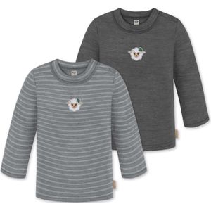 normani Shirt 'Taupo'  beige / grafiet / donkergrijs / wit