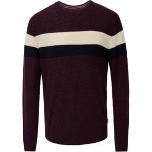 Salsa Jeans Trui  bordeaux / zwart / wit