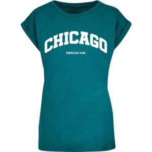 Merchcode Shirt 'Chicago'  petrol / wit