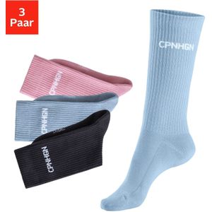OTTO Copenhagen Studios Tennissokken - Antraciet/Lichtblauw/Roze - 3 Paar