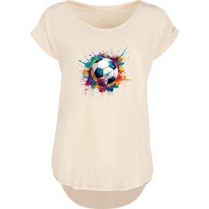 F4NT4STIC Shirt 'Bunte Fußball'  sand / azuur / lila / donkeroranje