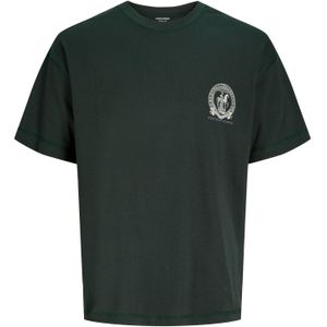 Jack & Jones Junior Shirt 'JORARGOS'  donkergroen / wit