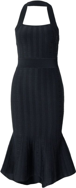 GUESS - Gebreide Jurk - Zwart - Knielengte - Mouwloos