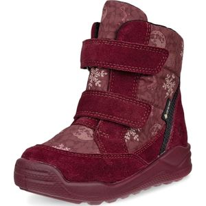 ECCO - Kuitlaarzen - Crème/Bordeaux - Leer/Suède - Klittenbandsluiting