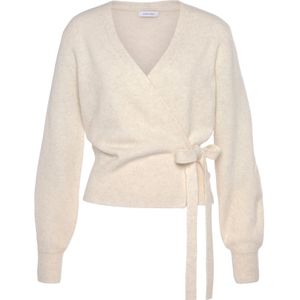 Lascana - Wikkelvest - Crème - Vest met Bindstrik - Loungewear