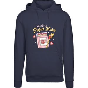 F4NT4STIC Sweatshirt 'We Are A Perfect Match Love'  navy / geel / lichtroze / rood