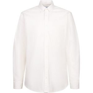 Seidensticker - Flanellen Overhemd - Ecru - Regular 1/1 Button-down Kraag