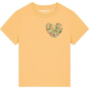 Watapparel Shirt ' Gartenliebe '  lichtgeel / gemengde kleuren