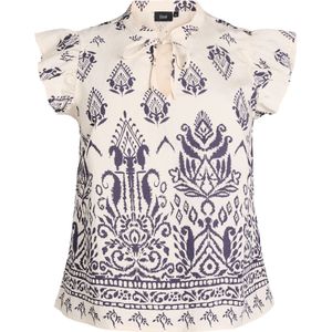 Zizzi Blouse 'EMILU'  crème / marine