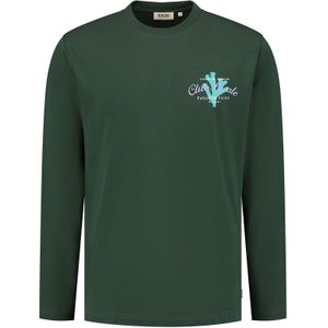 Shiwi Shirt 'Jude Paradice'  mintgroen / donkergroen