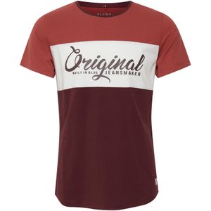 BLEND Shirt 'MALTE'  rood / wijnrood / zwart / wit