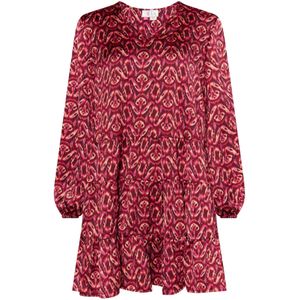 IZIA Zomerjurk  beige / pink / rood / bordeaux