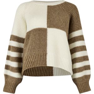 Apricot Trui  crème / bruin