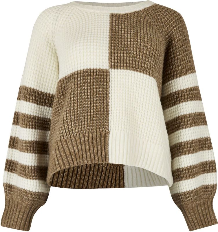 Apricot Trui  crème / bruin