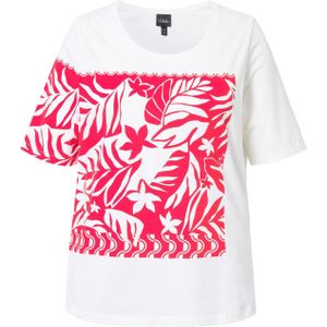 Ulla Popken Shirt  magenta / offwhite