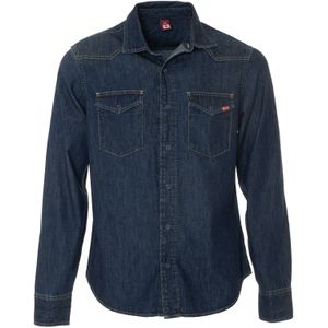 BIG STAR Overhemd ' CHUCK '  donkerblauw / bloedrood / wit