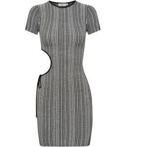 Sável Jurk 'MIELLE MINI DRESS'  grijs / zwart