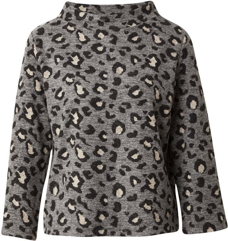 More & More - Sweatshirt - Dames - Opstaande Kraag - 3/4-Mouwen