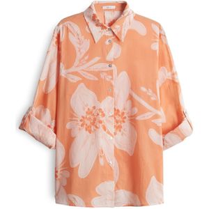 OPUS Blouse 'Fumine Bohème'  lichtoranje / wit