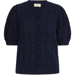 Fransa Gebreid vest 'KATELEEN'  donkerblauw