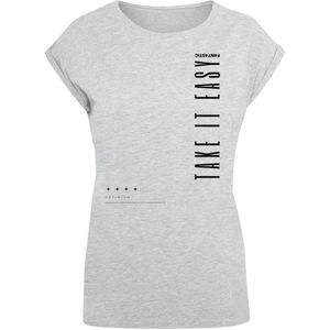 F4NT4STIC Shirt 'Take It Easy'  grijs / zwart