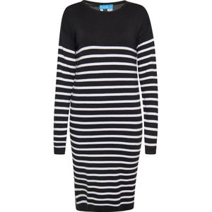 SANIKA Gebreide jurk  zwart / wit