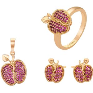 faina Sieraden set  rose-goud / cyclaam