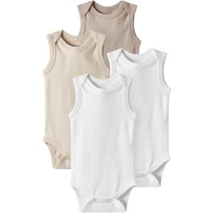 TWO SOON Rompertje/body  beige / wit