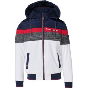 KOROSHI Klederdrachtjas  donkerblauw / grijs / rood / offwhite