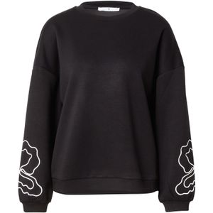 Hailys Sweatshirt 'Ha44riet'  zwart / wit