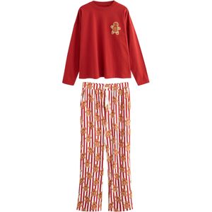 Next Pyjama  karamel / rood / wit