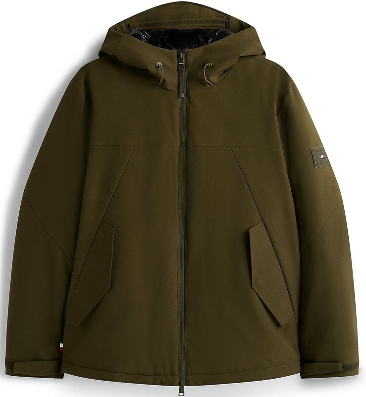 Tommy Hilfiger - Regular Fit - Functioneel Jack - Effen - Met Capuchon