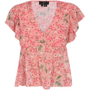 faina Blouse  groen / pink