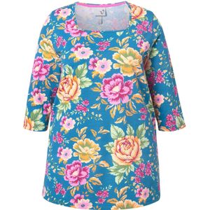 Ulla Popken Shirt  royal blue/koningsblauw / gemengde kleuren