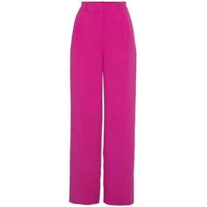 Lascana - Pantalon - Fuchsia - Business-look - Elegante Stofbroek met Zakken en Plooien